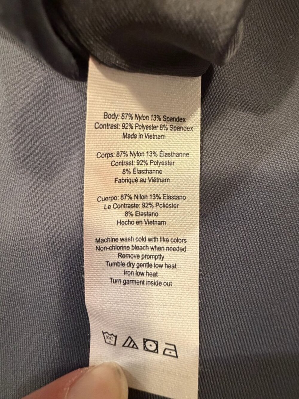 Alo Yoga Grey Strappy Tank Top S Nylon Blend Stretch Activewear - Picture 3 of 9